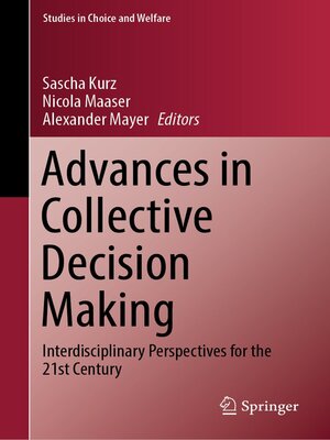 cover image of Advances in Collective Decision Making